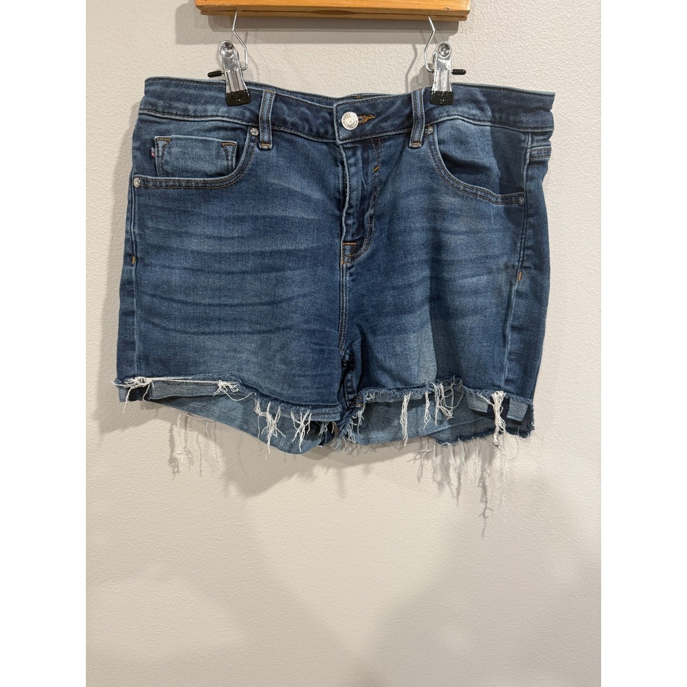 Vigos Marley Cut-Of Shorts Women's 30‎ Blue Denim Stretch Medium Wash 5 Pocket